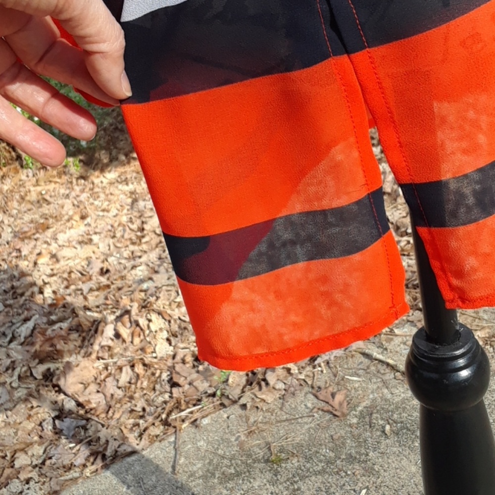 Michael Kors sheer, striped top - Picture 4 of 8